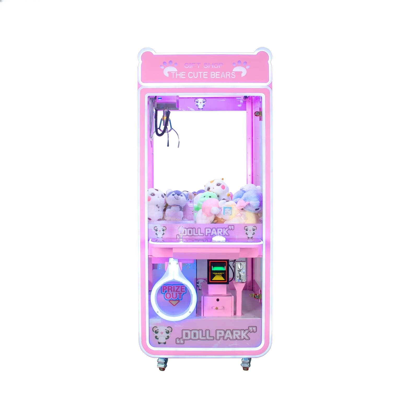 آلة مخلب الدمى الأركيدية المخص - مراجعة Bill Acceptor Vending وسعره